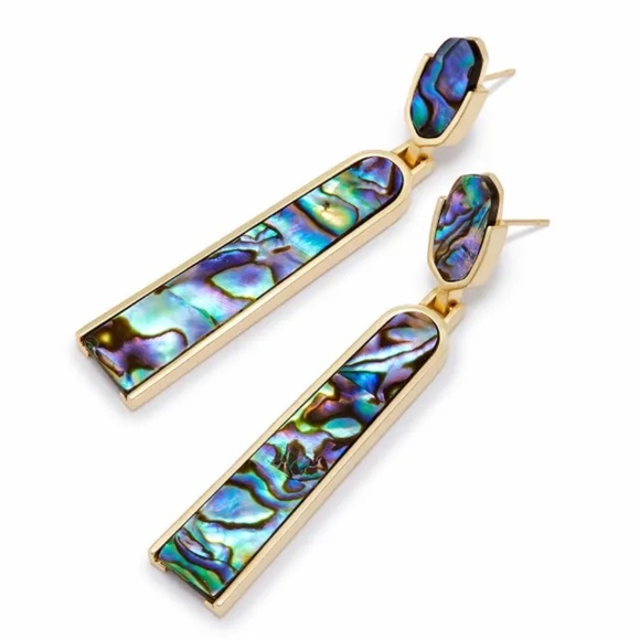 Kendra Scott Jewelry - NWOT Kendra Scott Carson Iridescent Statement Earrings In Abalone Shell/Gold